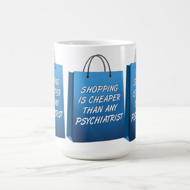 Tasse Drôle de Thérapie par le Shopping (Centre)