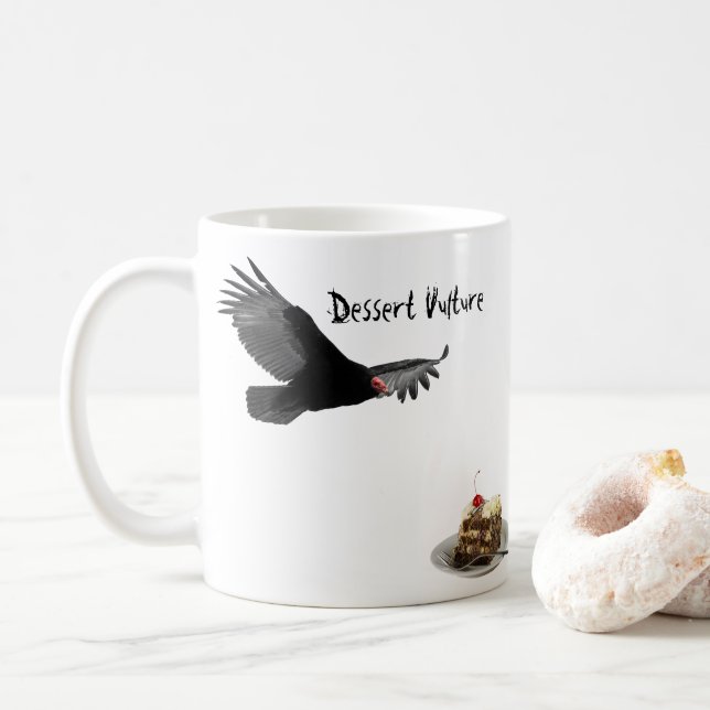 Tasse drôle de vautour de dessert avec la (Avec donut)
