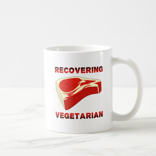Tasse drôle de végétarien rétabli (Droite)