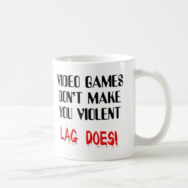 Tasse Drôle de Violence de Lag de Jeu Vidéo (Droite)