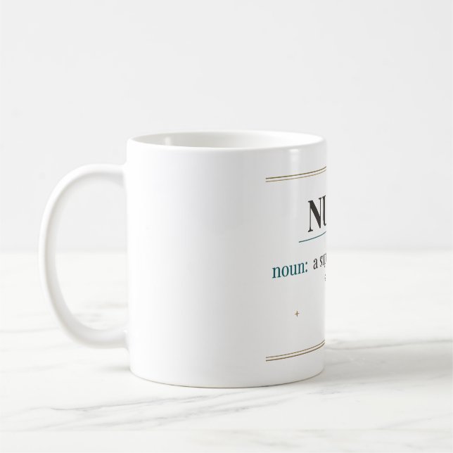 Tasse drôle définition d'infirmière (Gauche)