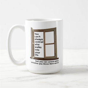 Tasse Drôle Dehors La Fenêtre