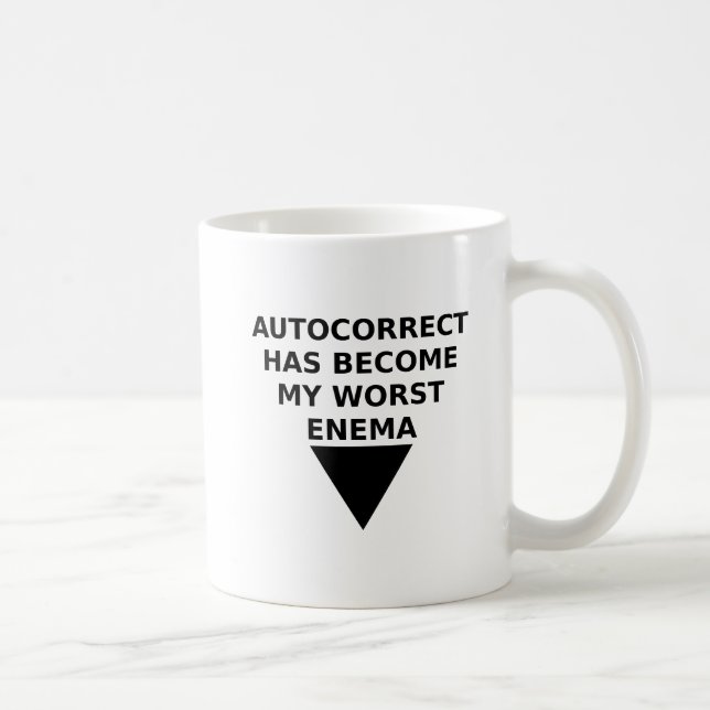 Tasse drôle d'ennemi autocorrigé (Droite)