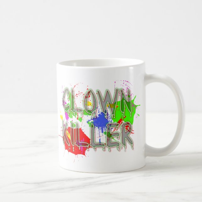 Tasse drôle d'humoriste tueur clown (Droite)