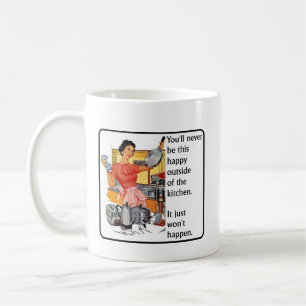 Tasse drôle d'humour Cuisine Bonheur