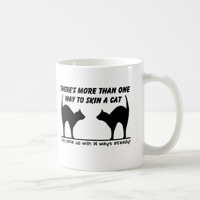Tasse drôle d'humour Peau de chat mignonne (Droite)