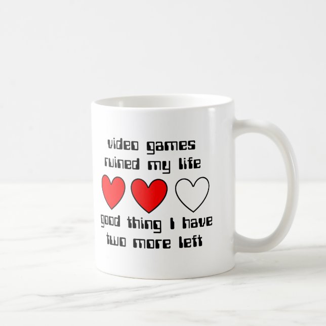 Tasse drôle d'humour Vies restantes (Droite)