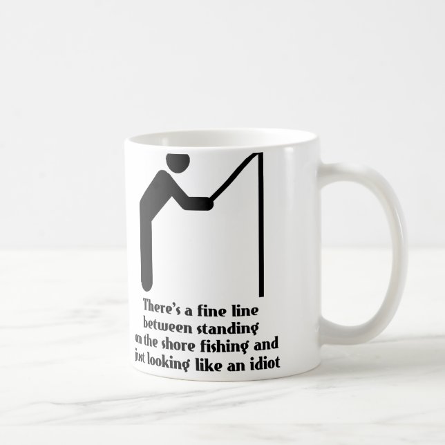 Tasse drôle d'idiot de pêche Humour (Droite)