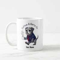 Tasse drôle en costume d'affaires pour chien Kerry