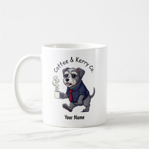 Tasse drôle en costume d'affaires pour chien Kerry