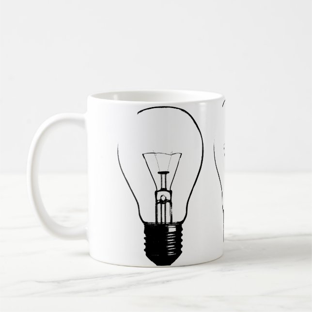 Tasse Drôle Graphique Ampoule Lampe (Gauche)