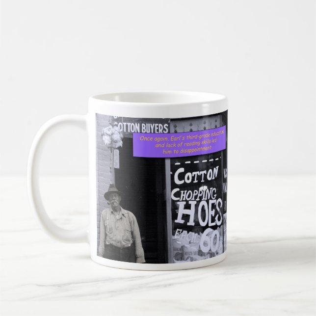 Tasse Drôle - Houes de découpage de coton (Gauche)