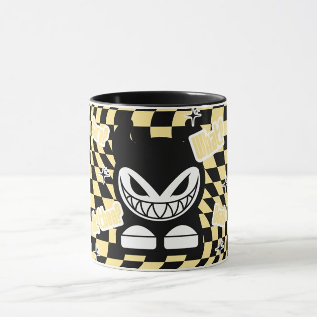 Tasse drôle inspirée de Labubou jaune | Mignonne e (Centre)