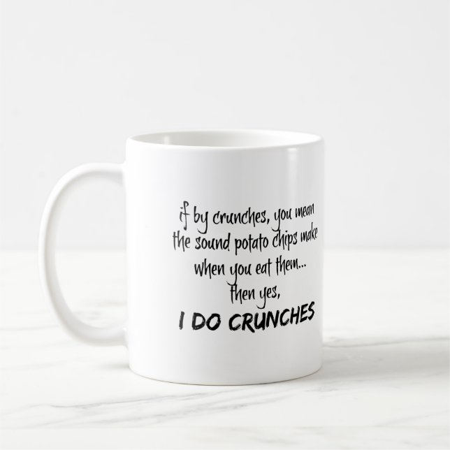 Tasse drôle, je fais des crunchs (Gauche)