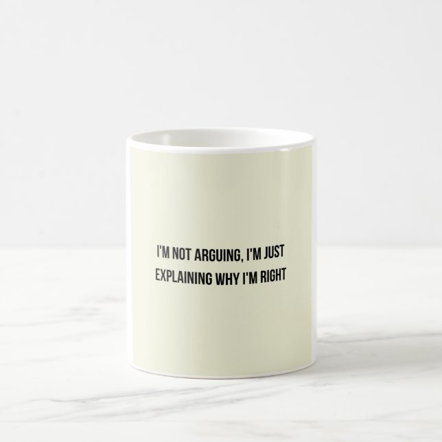 Tasse drôle 'Je ne discute pas', cadeau sarcastiqu (Centre)