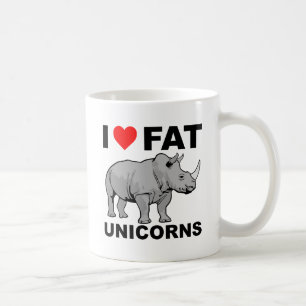 Tasse Drôle Licorne Rhino Grassouillette J'adore