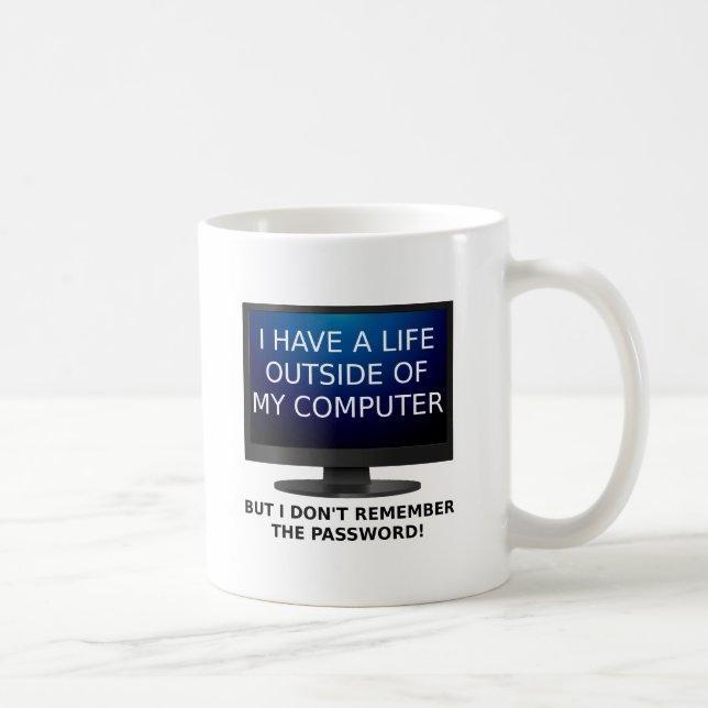 Tasse Drôle Mot de Passe de la Vie (Droite)