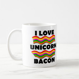 Tasse drôle ou tasse de voyage Licorne Bacon