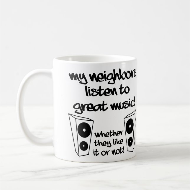 Tasse Drôle ou Tasse de Voyage pour Écouter de la  (Gauche)