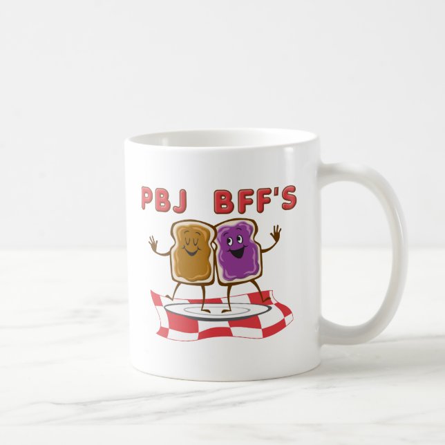 Tasse drôle PBJ BFF (Droite)