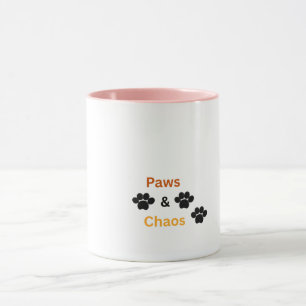 Tasse drôle pour amateur d'animaux Paws & Chaos