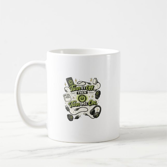 Tasse drôle pour amateur de technologie (Gauche)