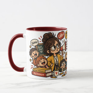 Tasse drôle pour enseignant Je ne crie pas, j'util