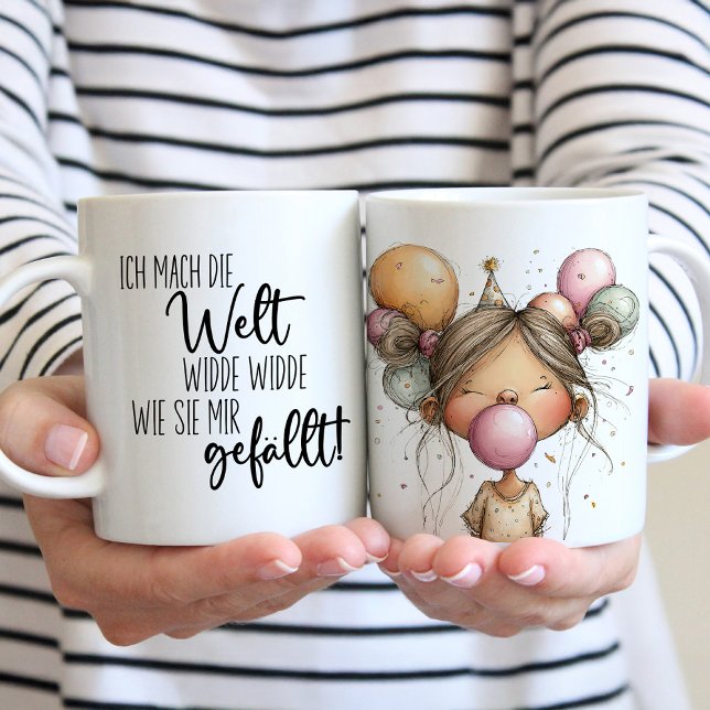 Tasse drôle pour filles en allemand (funny mug for girls with german quote)