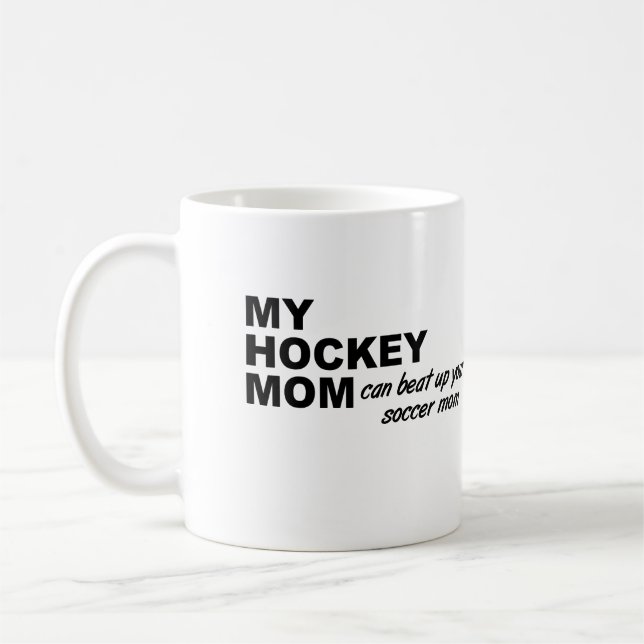 Tasse drôle pour la maman de hockey (Gauche)