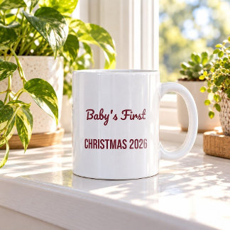 Tasse drôle pour le premier Noël de bébé 2026