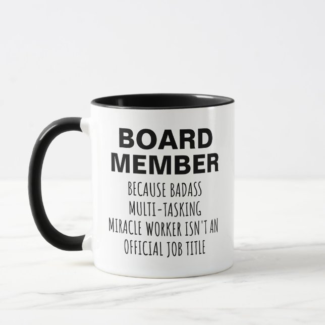 Tasse drôle pour membre du conseil d'administratio (Gauche)