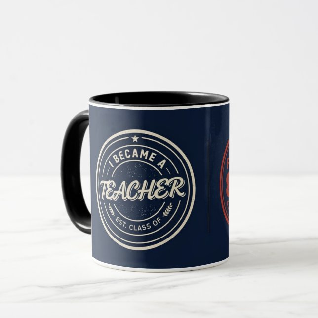 Tasse drôle pour professeur pour argent et célébri (Devant gauche)