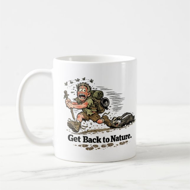 Tasse drôle pour renouer avec la nature (Gauche)
