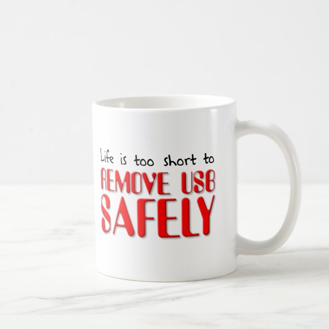 Tasse drôle pour retirer la clé USB de manière non (Droite)