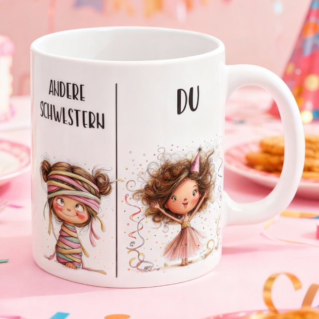 Tasse drôle pour sœurs en allemand (funny mug other sisters)