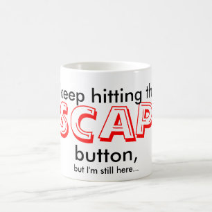 Tasse drôle   que je continue à frapper le bouto