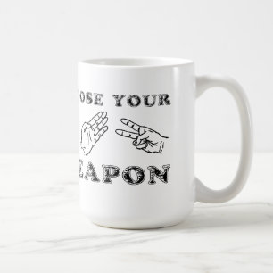 Tasse drôle Rock Paper Scissors Humour
