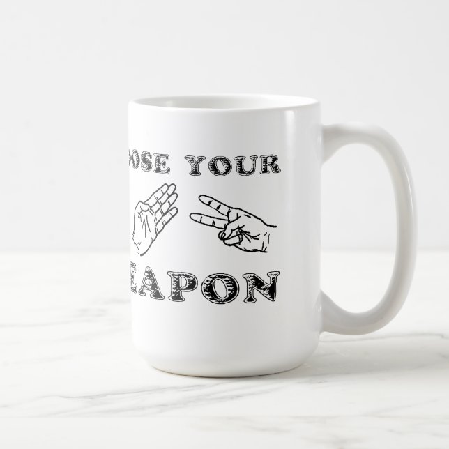 Tasse drôle Rock Paper Scissors Humour (Droite)
