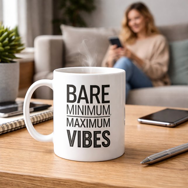 Tasse Drôle Vibes Maximales Minimum Syndical (Créateur téléchargé)