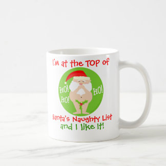 Tasse drôle vilaine de Noël de Père Noël