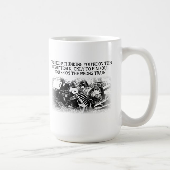 Tasse Drôle Voie Bonne Train Faux (Droite)