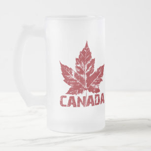Tasse du Canada en verre de bière de souvenir de