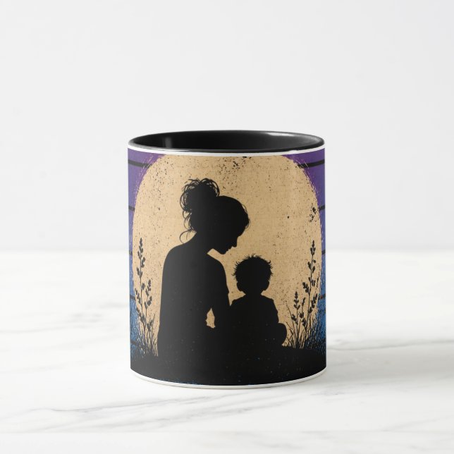 Tasse du jour de la fête des mères Coucher de sole (Centre)