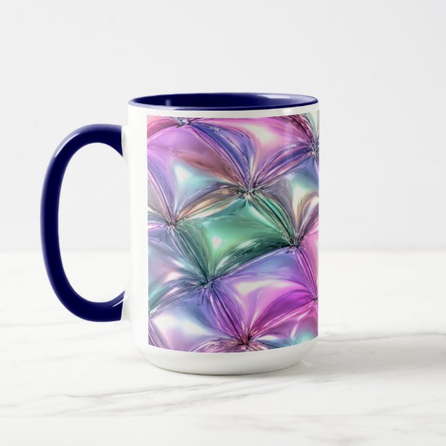 Tasse du matin esthétique à effet iridescent 3D Pu (Gauche)