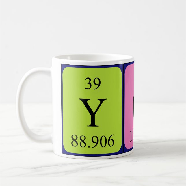Tasse du nom de table périodique Yona (Gauche)
