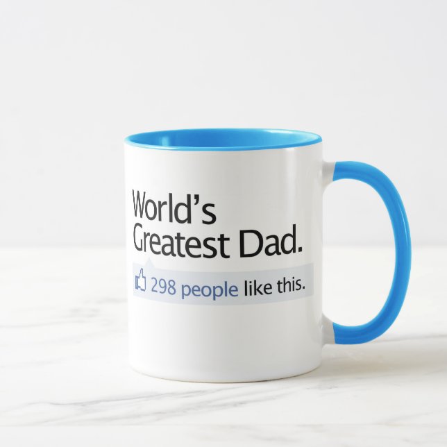 Tasse du papa du monde de Facebook la plus grande (Droite)