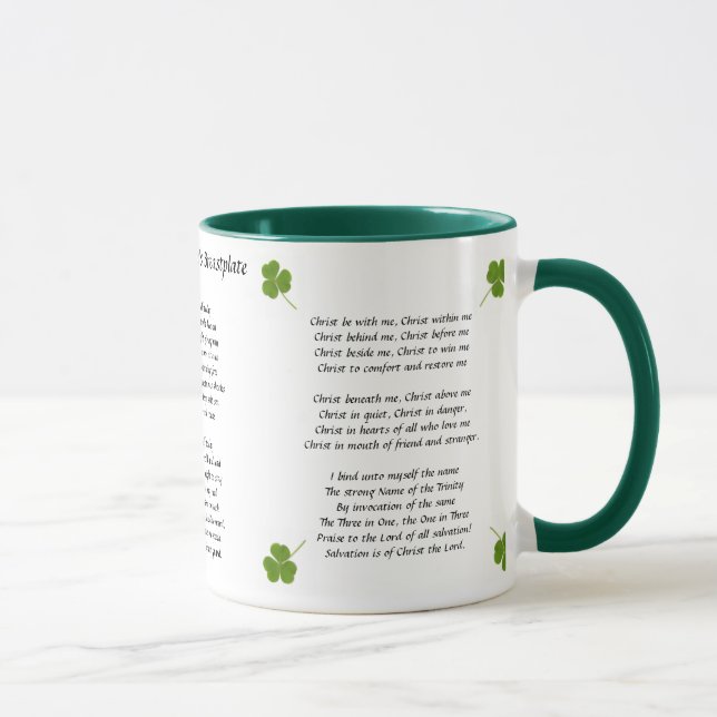 Tasse du plastron de St Patrick (Droite)