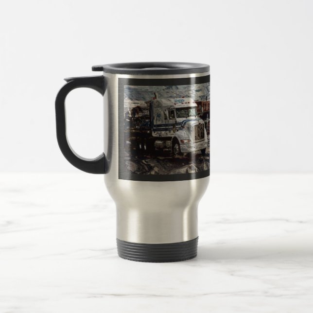 TASSE DU VOYAGE DE FRET DU CAMIONNEUR BLANC DE (Gauche)