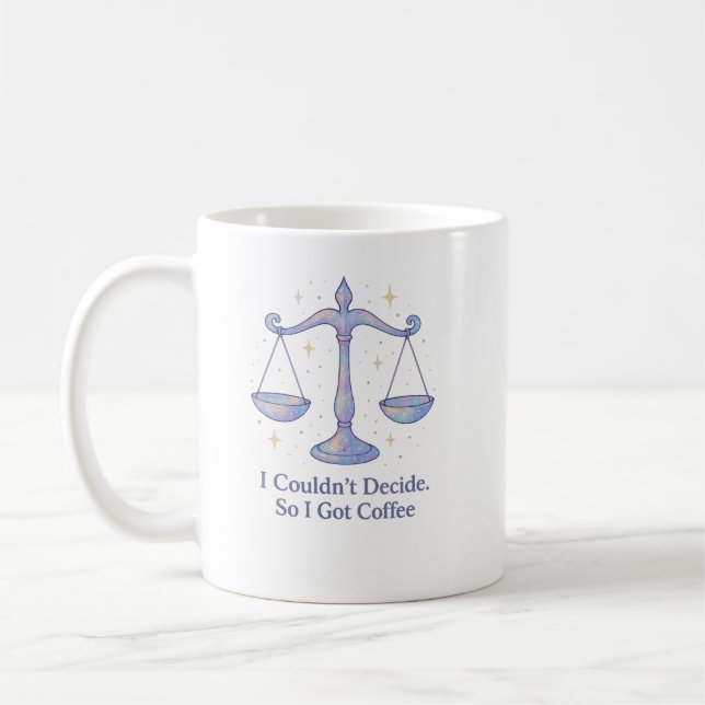 Tasse du zodiaque Balance – Couleurs de licorne po (Gauche)
