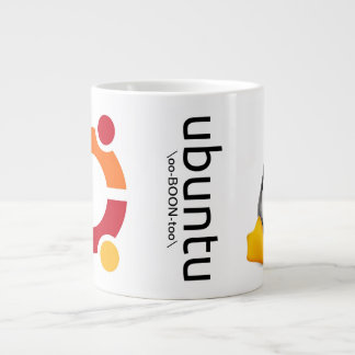 Tasse d'Ubuntu avec le logo, la prononciation, et